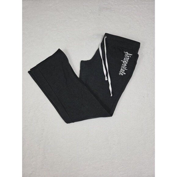 Aeropostale Low-Rise Flare Sweatpants XL Gray Lounge Drawstring Casual Y2K - Picture 1 of 8